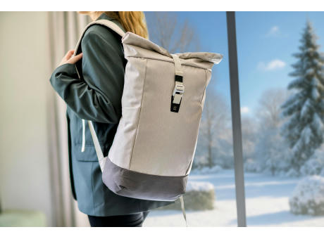 rPET (600D) Rolltop-Rucksack Marlene bedrucken