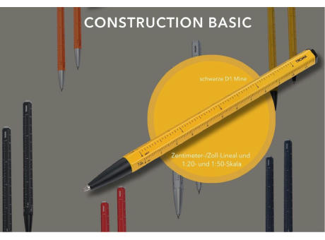 TROIKA Multitasking-Kugelschreiber CONSTRUCTION BASIC Werbeartikel