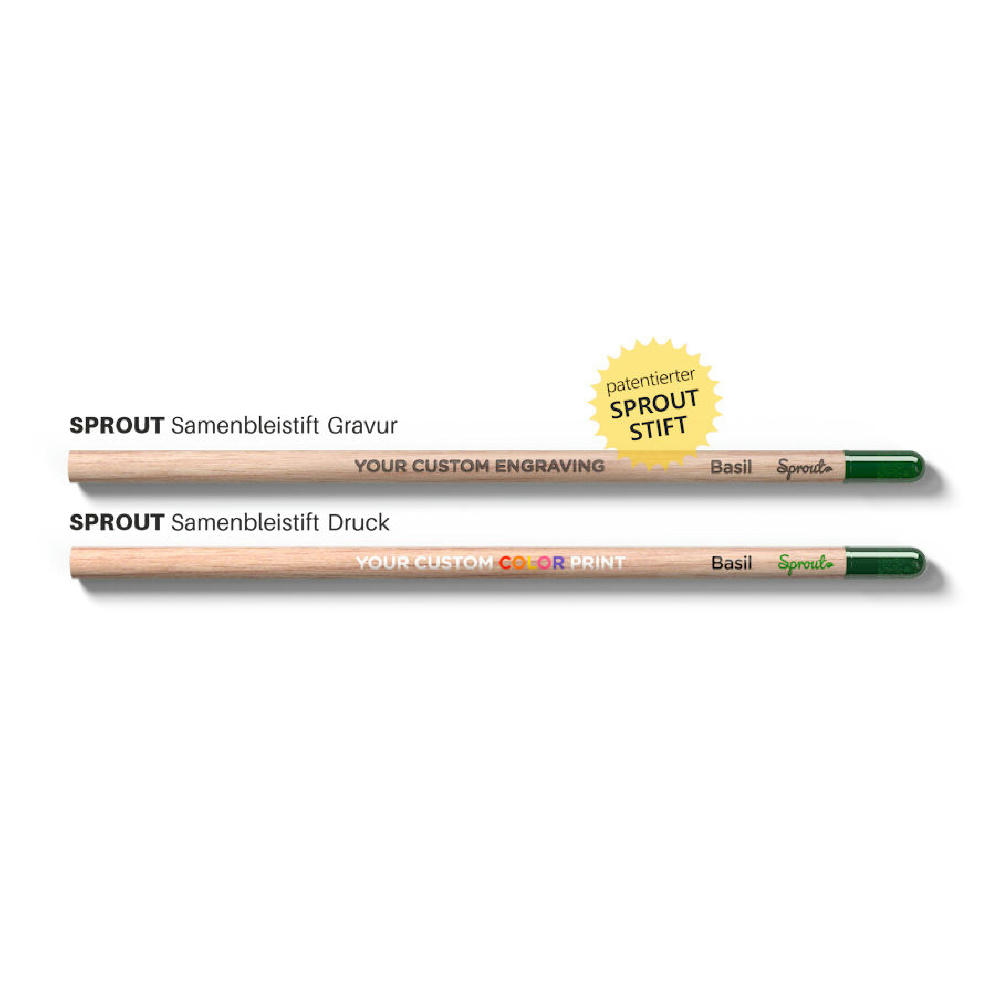 Product image SPROUT - Bleistift mit grossem Standard Ansteckkärtchen Werbeartikel