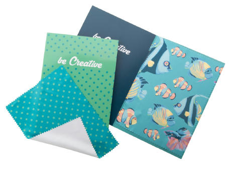 Postkarte mit Brillenreinigungstuch Dioptry Mail bedrucken