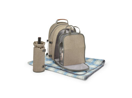 VILLA. Thermischer Picknick-Rucksack aus 600D, hochdichtem, recyceltem Polyester Werbeartikel