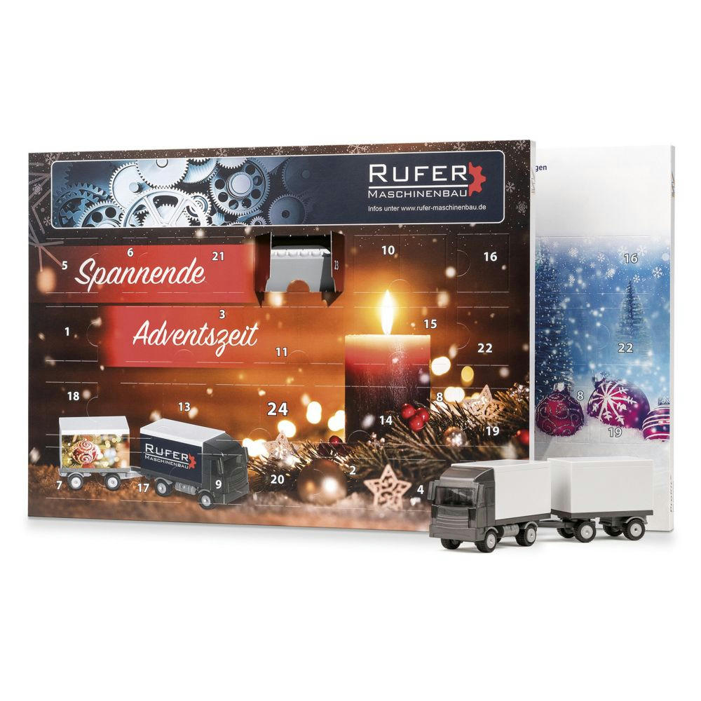 Product image Adventskalender "LKW mit Anhänger", Standardmotiv Werbeartikel