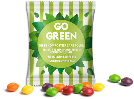 10 g - transparente kompostierbare Folie - 4c Euroskala
