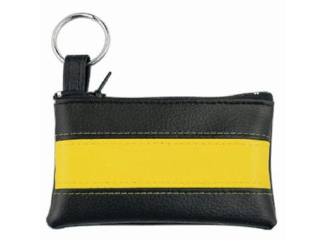 Product image CreativDesign® Schlüsseltasche "LookPlus" schwarz/gelb Werbeartikel