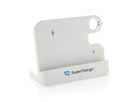 Joltz dual 15W-Ladegerät aus RCS rec. ABS mit iWatch-Slot Werbeartikel