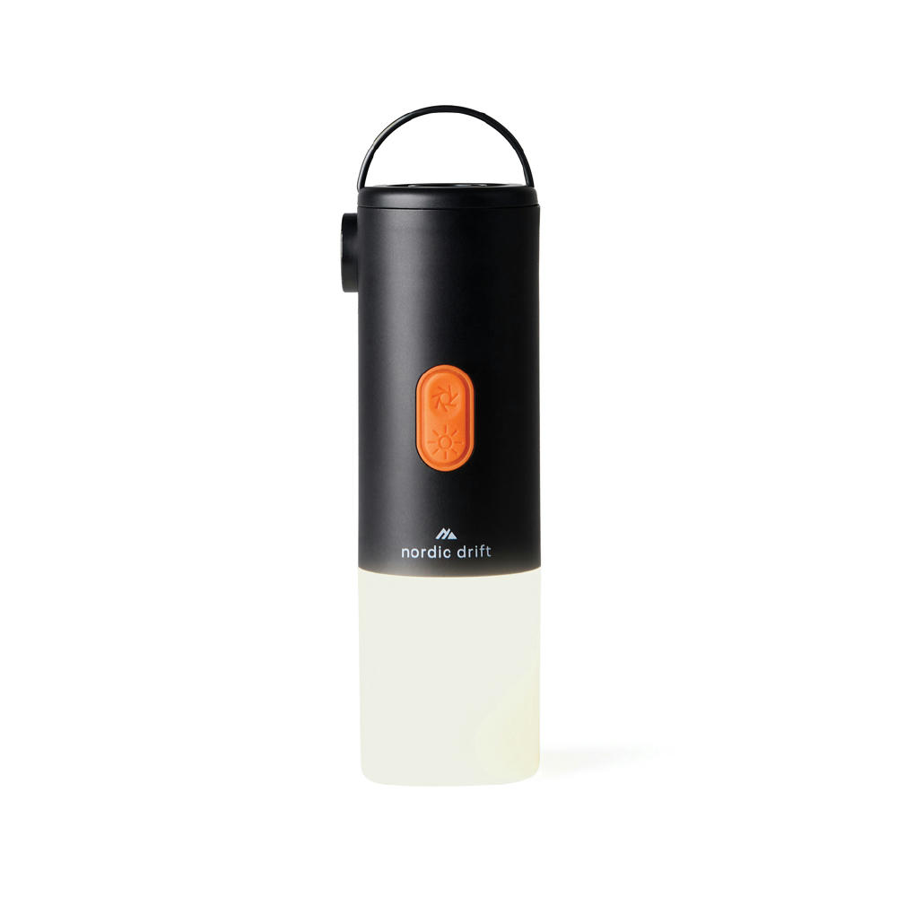 Nordic Drift Titan 2-in-1-Luftpumpe und Campinglampe Werbeartikel