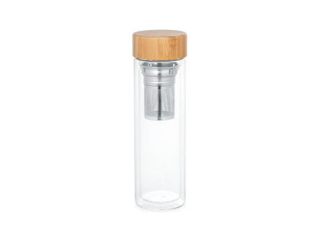 Product image MAKAROVA. Flasche aus Borosilikatglas mit Teesieb 490 ml bedrucken
