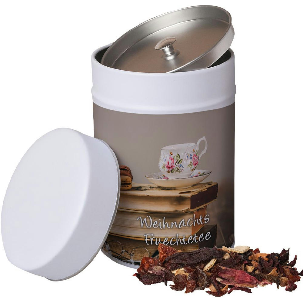 Product image Weihnachts Früchtetee, ca. 140g, Metalldose Maxi Werbeartikel
