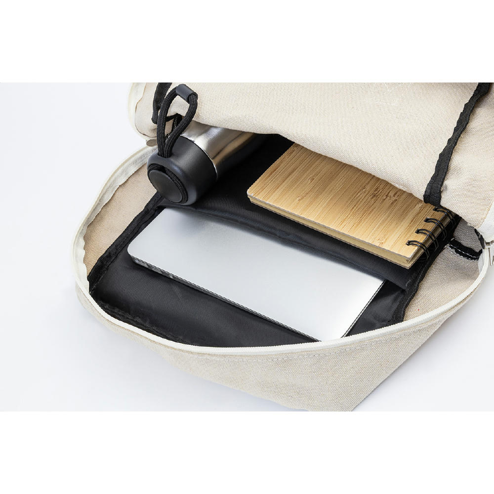 Rucksack aus recyceltem Canvas Rekan Back Werbeartikel