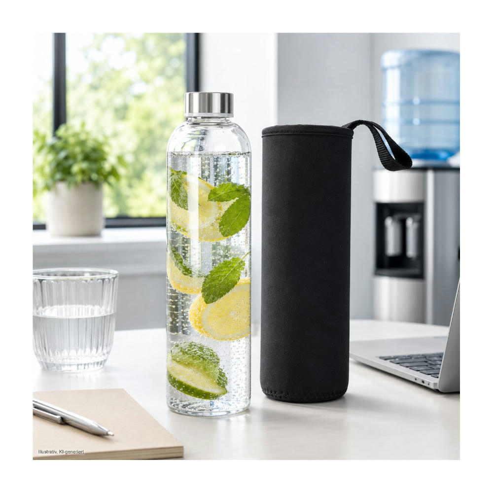 ROMINOX® Glaskaraffe // Pura 1.000 ml, auch für Kohlensäure geeignet Werbeartikel