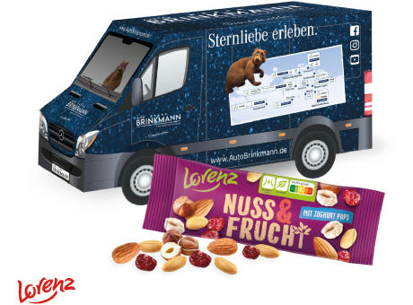 3D Präsent "Transporter" mit Lorenz Nuss & Frucht Werbeartikel