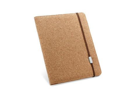 Product image SERPA. A4-schreibmappe aus Kork mit Seiten unlinierten Schreibblock Werbeartikel