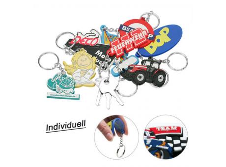 Soft-PVC-Schlüsselanhänger, ø 61-70 mm bedrucken
