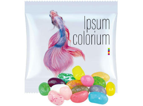 Jelly Beans süß-Mix, ca. 10g, Mini-Tüte Werbeartikel