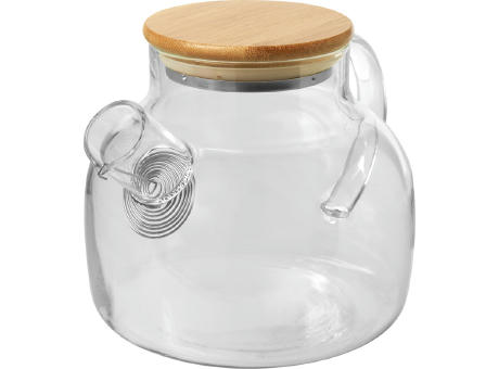 Zen Teekanne mit Sieb und Deckel aus Bambus Werbeartikel