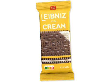 LEIBNIZ Milk Cream 2er Pack mit Werbebanderole,   38 g, Inhalt: LEIBNIZ Milk Cream Werbeartikel