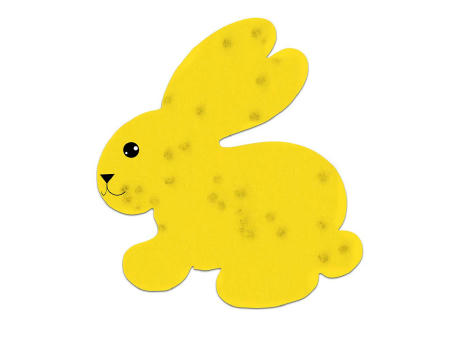 Samenpapier in Klappkärtchen - Ostern - Häschen Werbeartikel