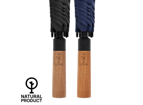 Tony Aware™ RPET 30" Schirm mit auto. Öffnung & Akaziengriff Werbeartikel