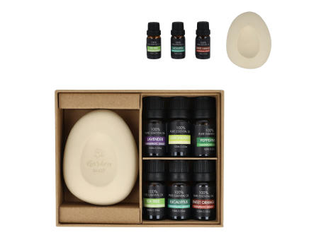 InsideOut Aroma Pebble Geschenkset mit 6 ätherischen Ölen Werbeartikel