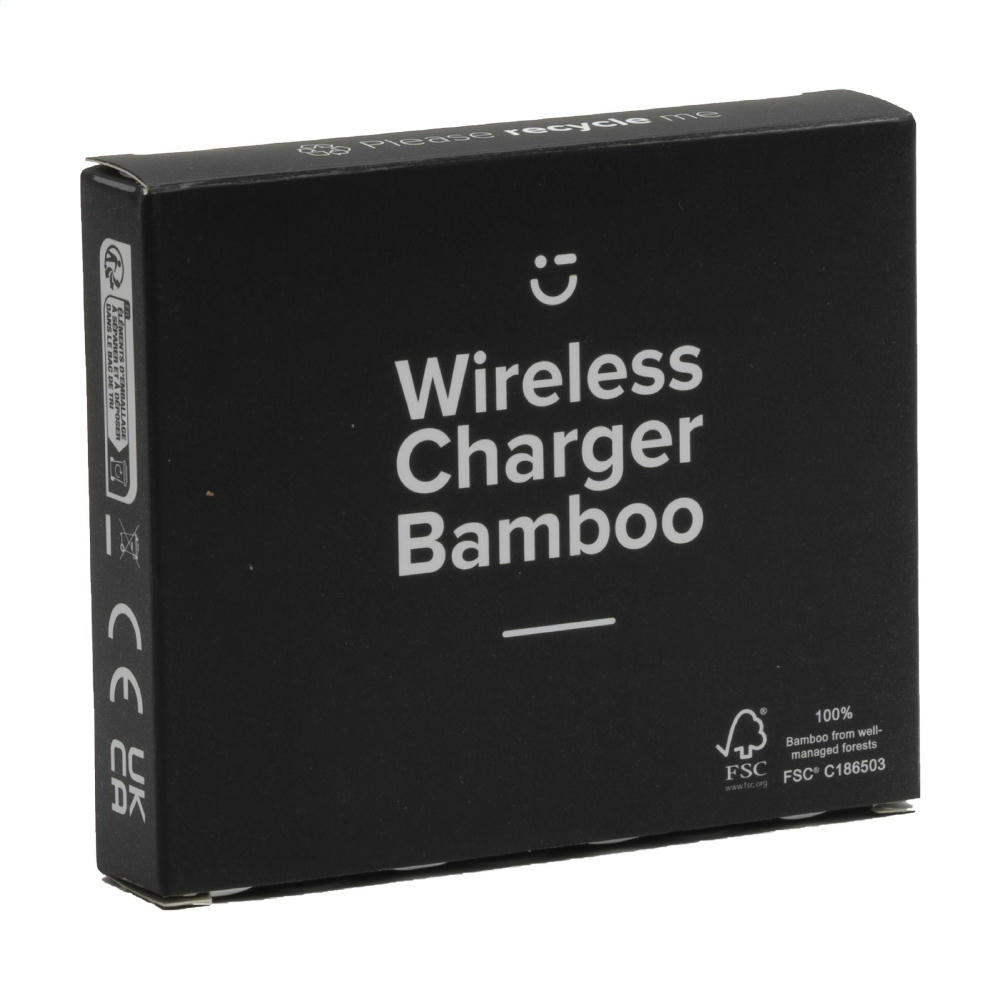 Bamboo Wireless Charger 15W tradloses Ladegerät Werbeartikel