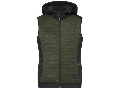 Ladies' Padded Hybrid Vest - Wattierte Strickfleece Weste im attraktiven Materialmix Werbeartikel