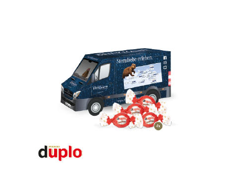 Product image 3D Präsent "Transporter" mit duplo Knusperlen Werbeartikel