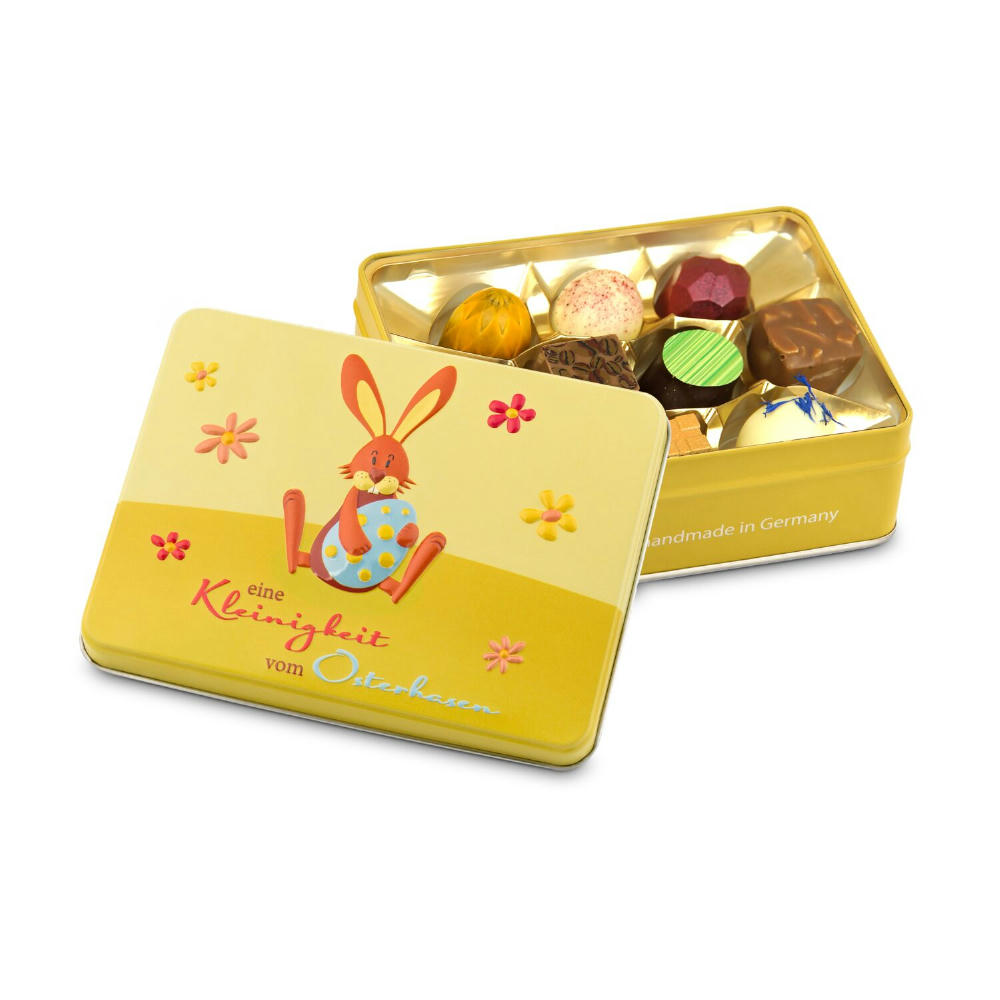 Product image Geschenkartikel / Präsentartikel: Kleinigkeit vom Osterhasen - Pralinendose mit 125 g Werbeartikel
