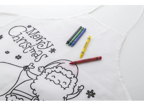 Weihnachtsschürze zum Ausmalen für Kinder Julfar Cook Werbeartikel