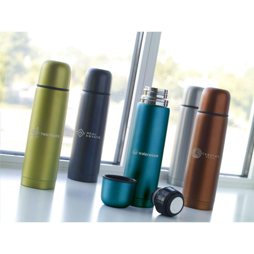 Frosted Bottle RCS Recycled Steel 500 ml Thermoflasche Werbeartikel