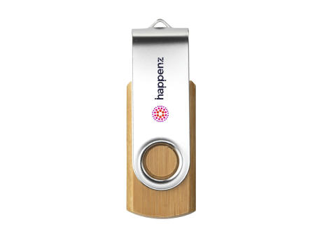USB Twist Bamboo 32 GB bedrucken