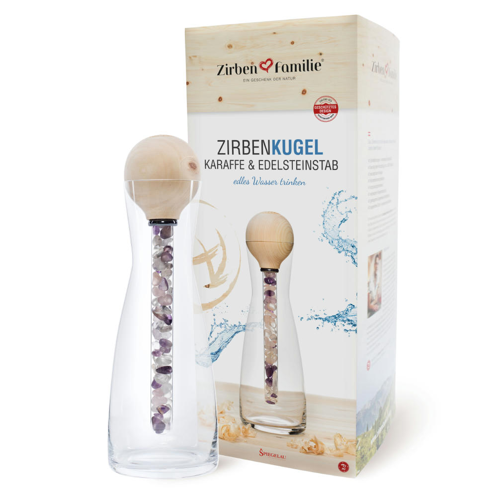 Product image ZIRBENKUGEL KARAFFE & EDELSTEINSTAB Werbeartikel