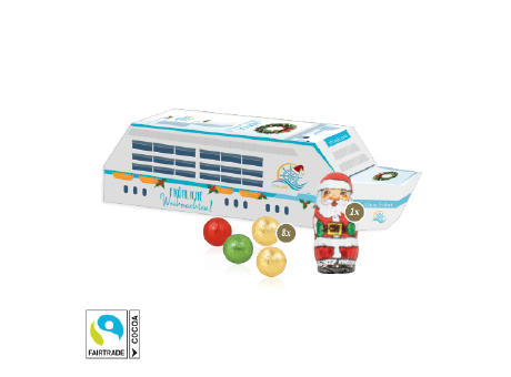 Product image 3D Präsent "Schiff" mit Fairtrade® Schokolade Werbeartikel