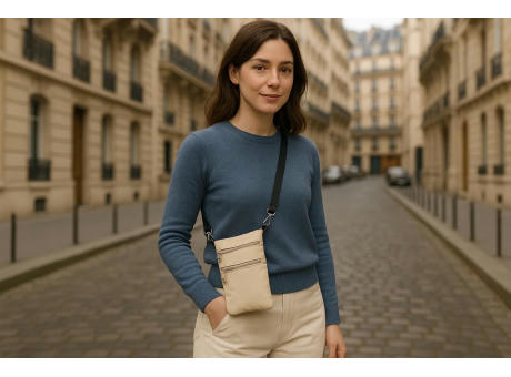 Täschchen 'Toledo', Polycotton beige bedrucken