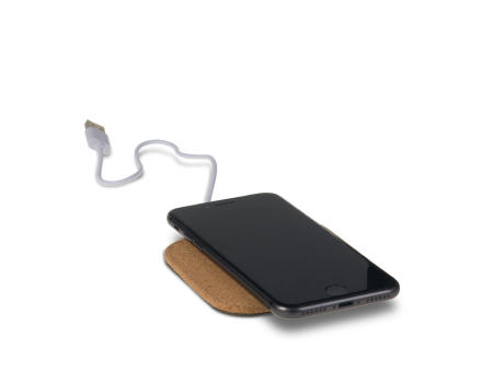Square cork Wireless charger 5W Werbeartikel