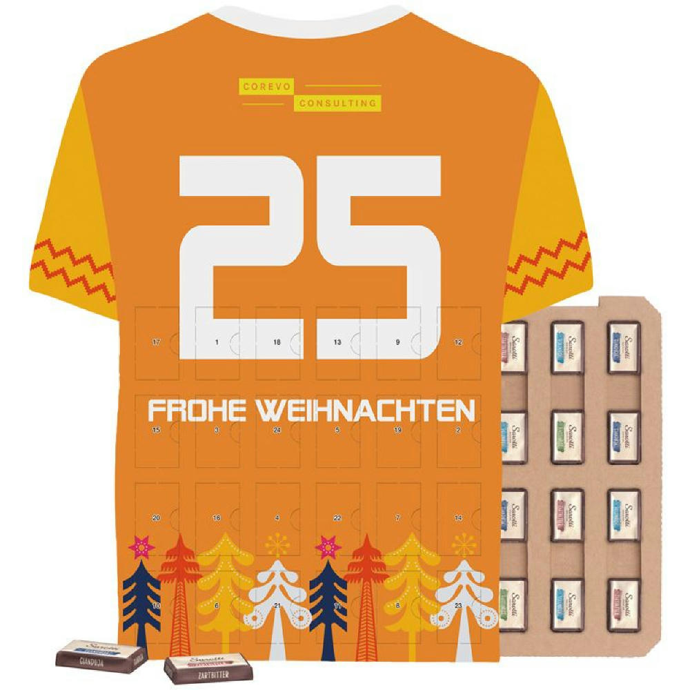 Product image Täfelchen Adventskalender Trikot ECO Werbeartikel