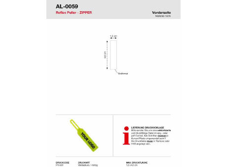 Reflex Puller Zipper Werbeartikel