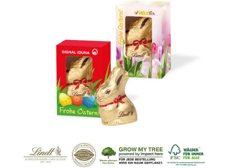 Product image WERBEKARTONAGE MIT GOLDHASE, 10 g Werbeartikel