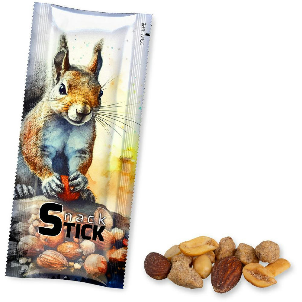 Product image Geröstete gesalzene Nussmischung, ca. 30g, Snack Stick Werbeartikel