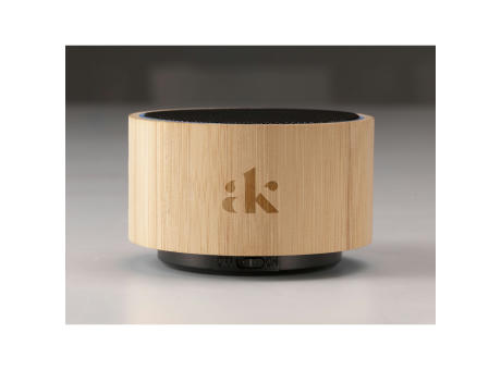 Wave Bamboo Wireless Speaker Werbeartikel