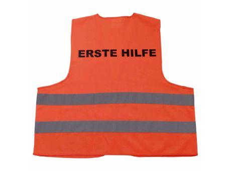 Qualitäts KFZ-Warnweste PREMIUM Erste Hilfe Werbeartikel