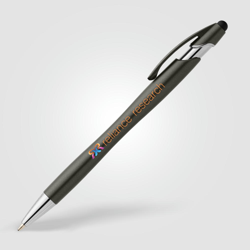 Product image La Jolla Kugelschreiber Metallic mit Stylus aus recyceltem Kunststoff Werbeartikel