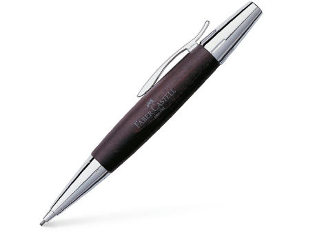 Product image E-Motion Holz / Metall Birnbaum dunkelbraun Drehbleistift bedrucken