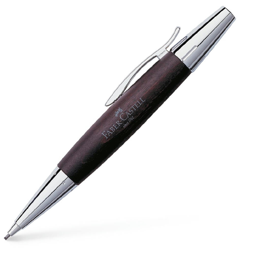 Product image E-Motion Holz / Metall Birnbaum dunkelbraun Drehbleistift Werbeartikel