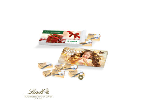 Präsentbox mit Lindt Schokotäfelchen bedrucken