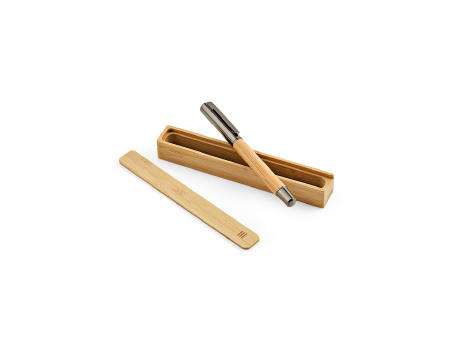 Aeschylus Kugelschreiber recy. Edelstahl Blau Mine bedrucken