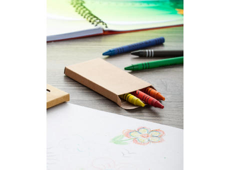 Wachsmalstift-Set (6-tlg.) Liddy Werbeartikel