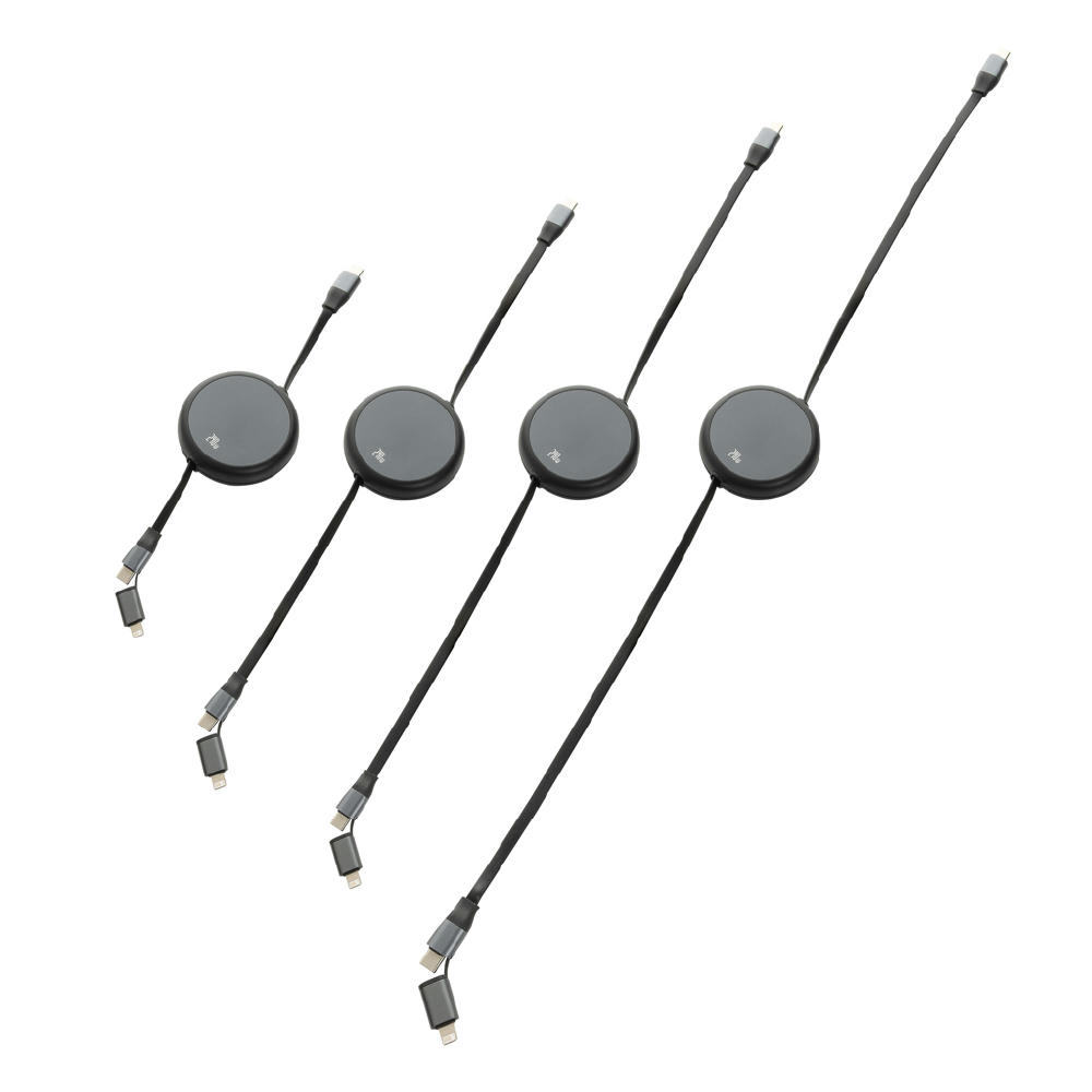 Terra ausziehbares 240W 2-in-1 Kabel aus RCS rec. Aluminium Werbeartikel