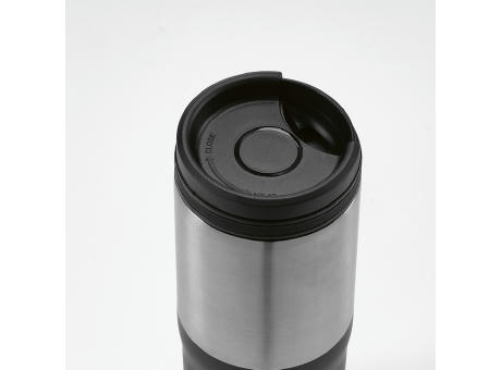 Orange Reisebecher recy. Edelstahl 600 ml  Werbeartikel