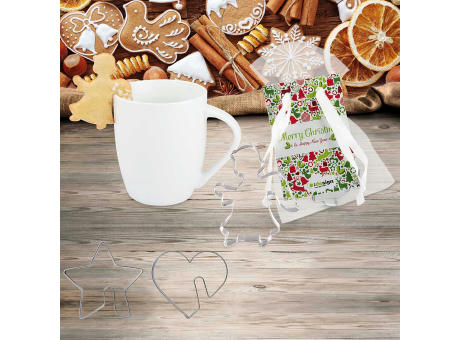 Tassenbackförmchen im Organzabeutel - Tassen-Stern Werbeartikel