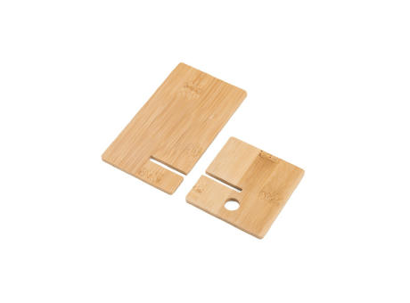 GALEN. Handyhalter aus Bambus, in zwei Teile zerlegbar Werbeartikel